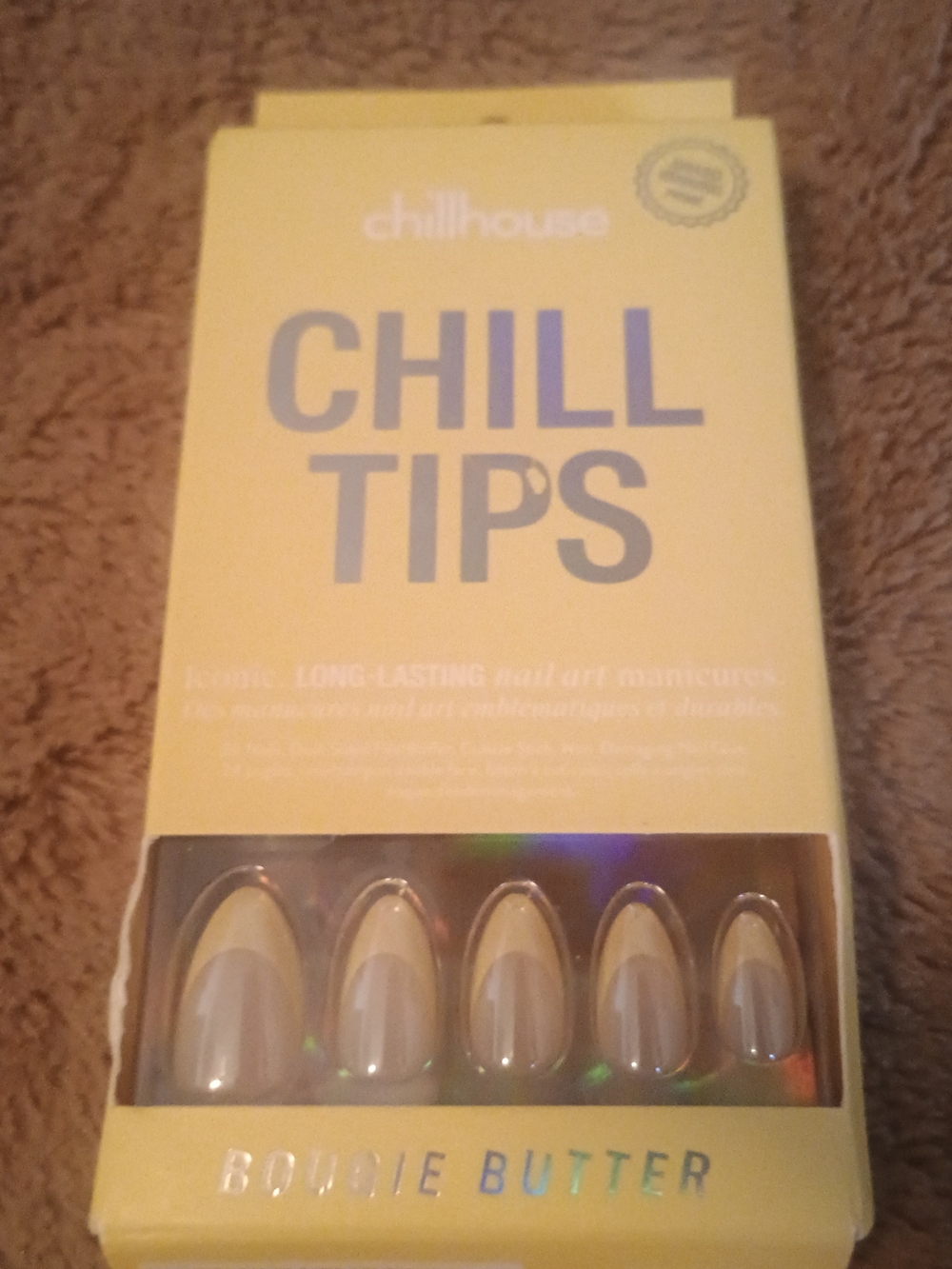 Chillhouse Bougie Butter Press-On Nails — Cream French Tip